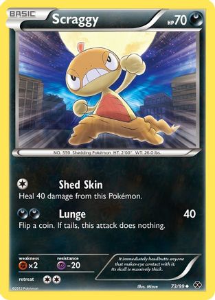 Scraggy 073 - Reverse Holofoil Next Destinies - Uncommon
