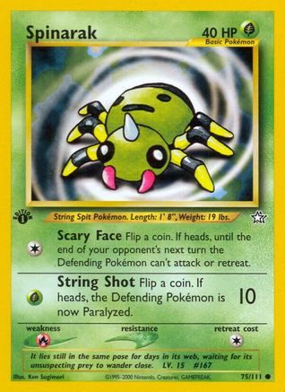 Spinarak 075/111 - Unlimited Neo Genesis - Common