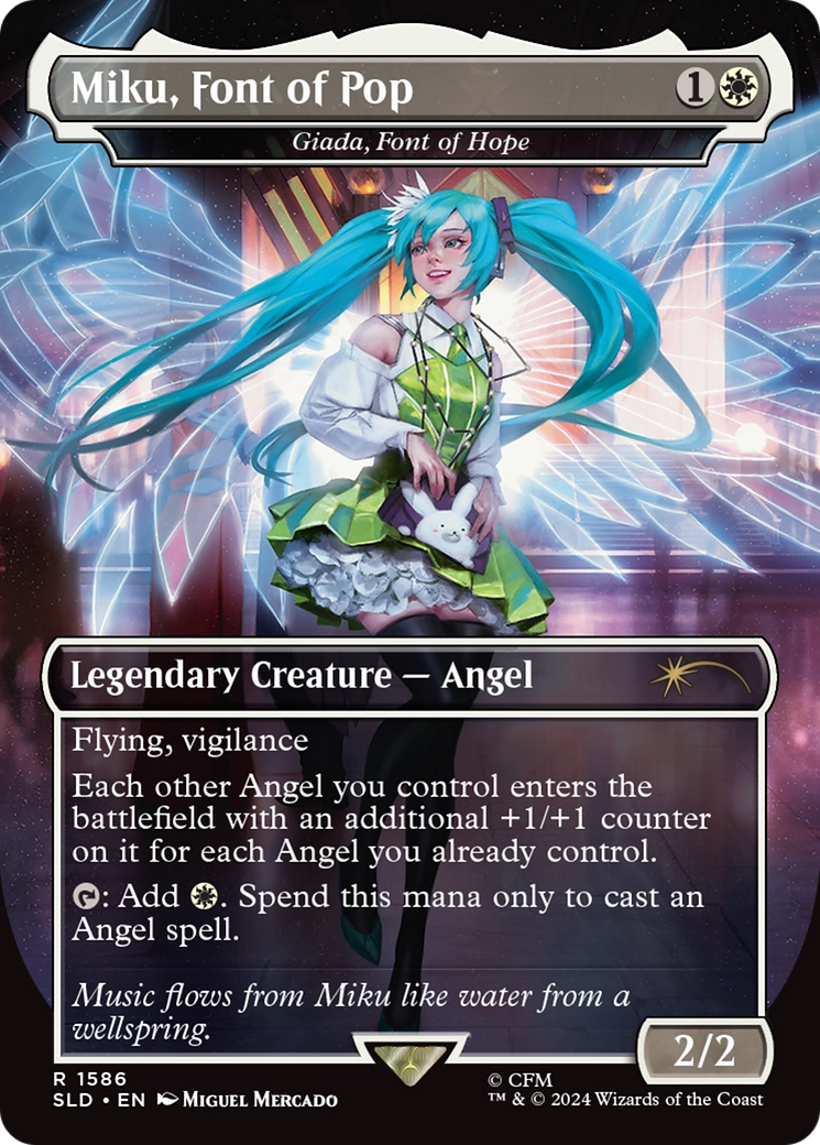 Giada, Font of Hope (SLD-1586) - Secret Lair Drop / Miku, Font of Pop (Borderless)