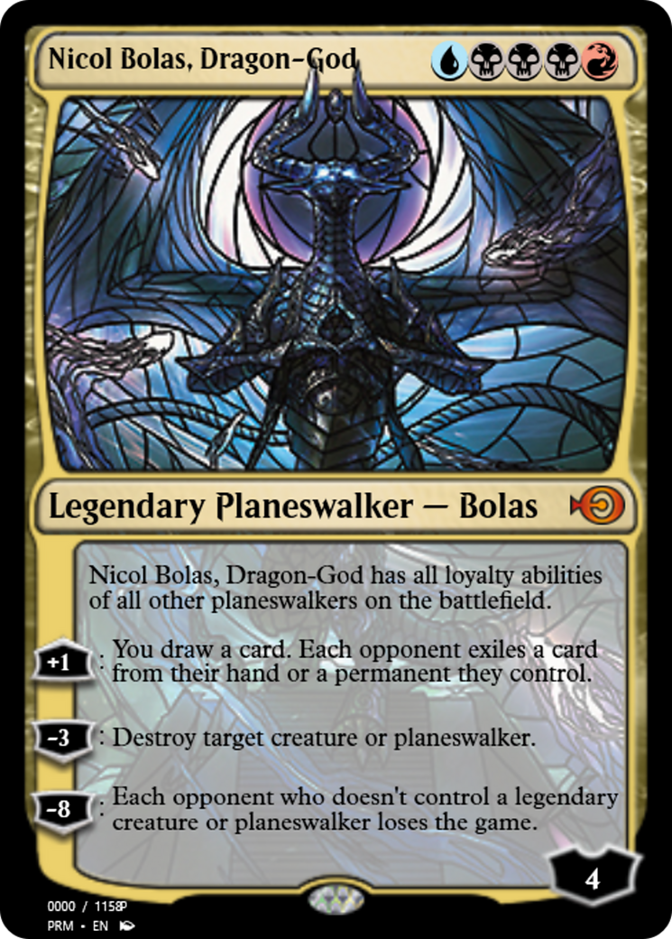 Nicol Bolas, Dragon-God (PRM-78015) - Magic Online Promos Foil
