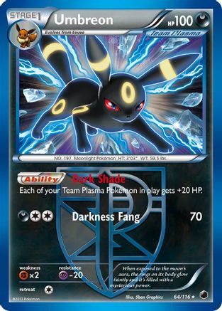 Umbreon (Team Plasma) 064/116 - Reverse Holofoil Plasma Freeze - Holo Rare