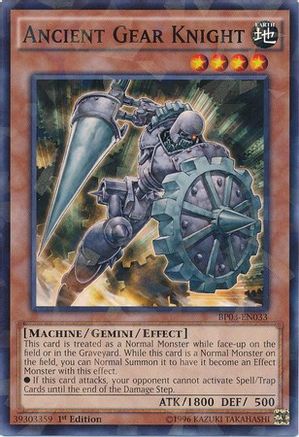 Ancient Gear Knight (Shatterfoil) (BP03-EN033) - Battle Pack 3: Monster League 1st Edition