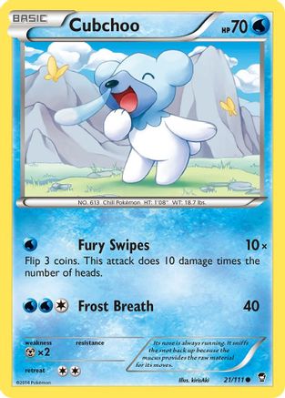 Cubchoo 021 XY Furious Fists - Common