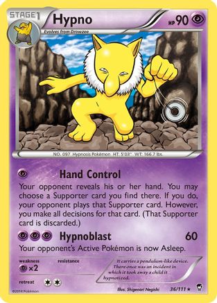 Hypno 036 XY Furious Fists - Rare