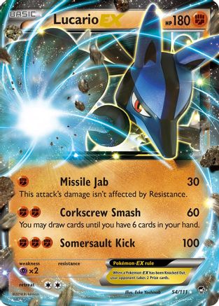 Lucario EX 054/111 - Holofoil XY Furious Fists - Ultra Rare