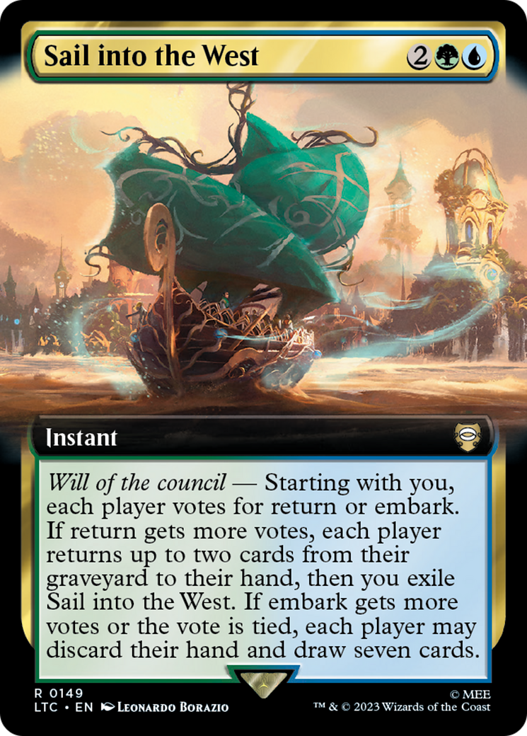 Sail into the West (Extended Art) (LTC-149) - Tales of Middle-earth Commander: (Extended Art) Foil