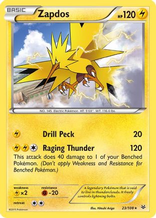 Zapdos 023/108 XY Roaring Skies - Rare