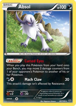 Absol 040/108 - Holofoil XY Roaring Skies - Holo Rare
