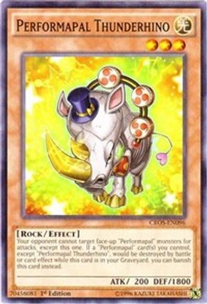 Performapal Thunderhino (CROS-EN096) - Crossed Souls 1st Edition