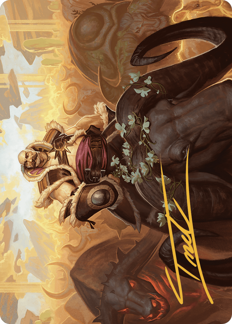 Bruse Tarl, Roving Rancher // Bruse Tarl, Roving Rancher (AOTJ-020) - Outlaws of Thunder Junction Art Series (Borderless) Foil