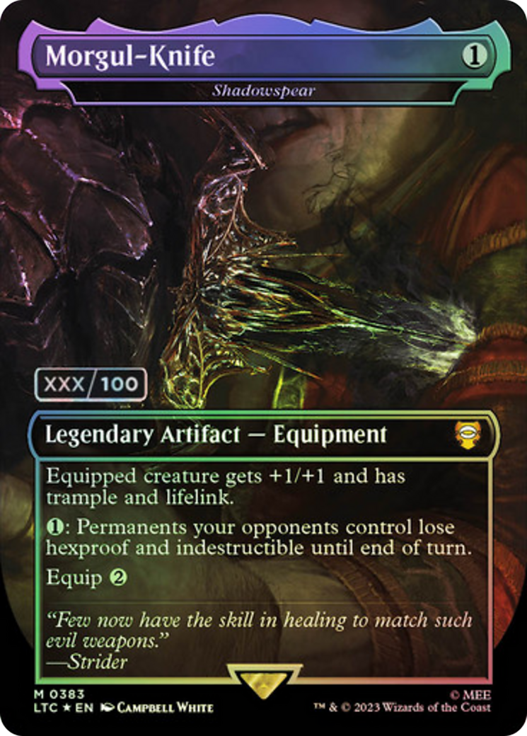 Shadowspear (LTC-383Z) - Tales of Middle-earth Commander / Murgul-Knife (Borderless) Foil