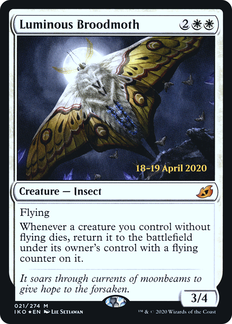 Luminous Broodmoth (PRE-21S) - Ikoria: Lair of Behemoths Promos Foil