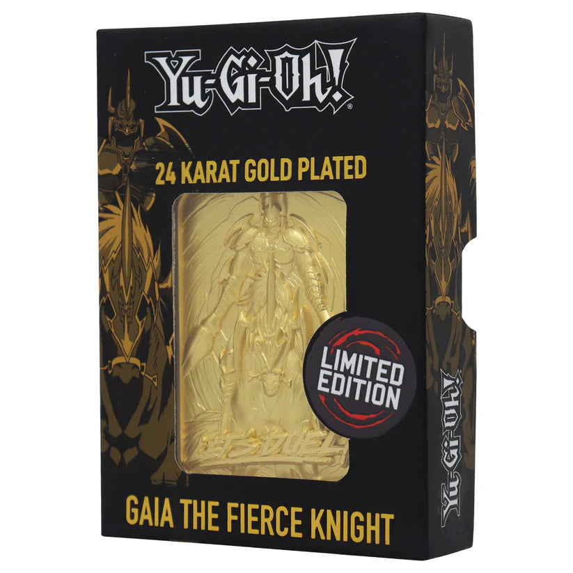 Yu-Gi-Oh! LIMITED EDITION 24 KARAT GOLD PLATED GAIA THE FIERCE KNIGHT METAL CARD