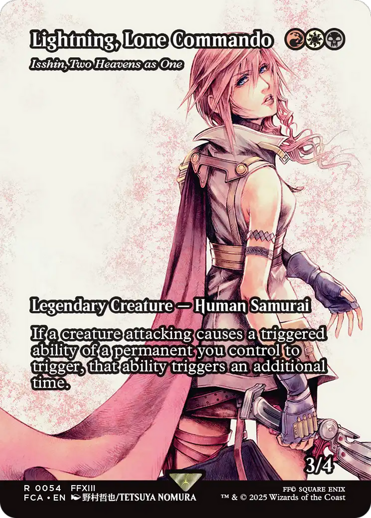 Lightning, Lone Commando - Isshin, Two Heavens as One (Showcase) (FCA-054) - FINAL FANTASY: Through the Ages Foil