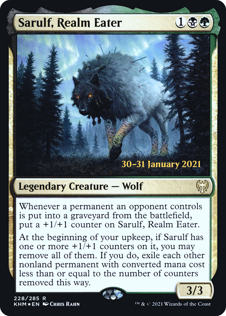 Sarulf, Realm Eater (PRE-228S) - Kaldheim Promos Foil