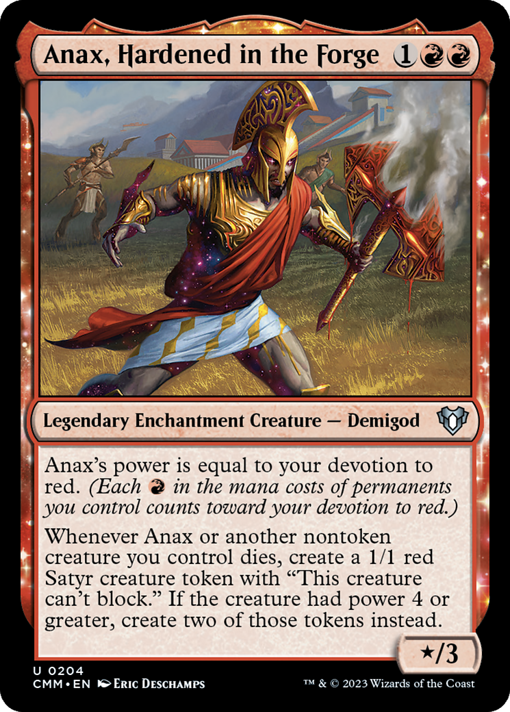 Anax, Hardened in the Forge (CMM-204) - Commander Masters: (enchantment) Foil