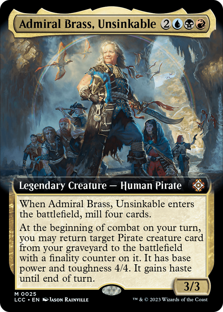 Admiral Brass, Unsinkable (LCC-025) - The Lost Caverns of Ixalan Commander: (Extended Art)