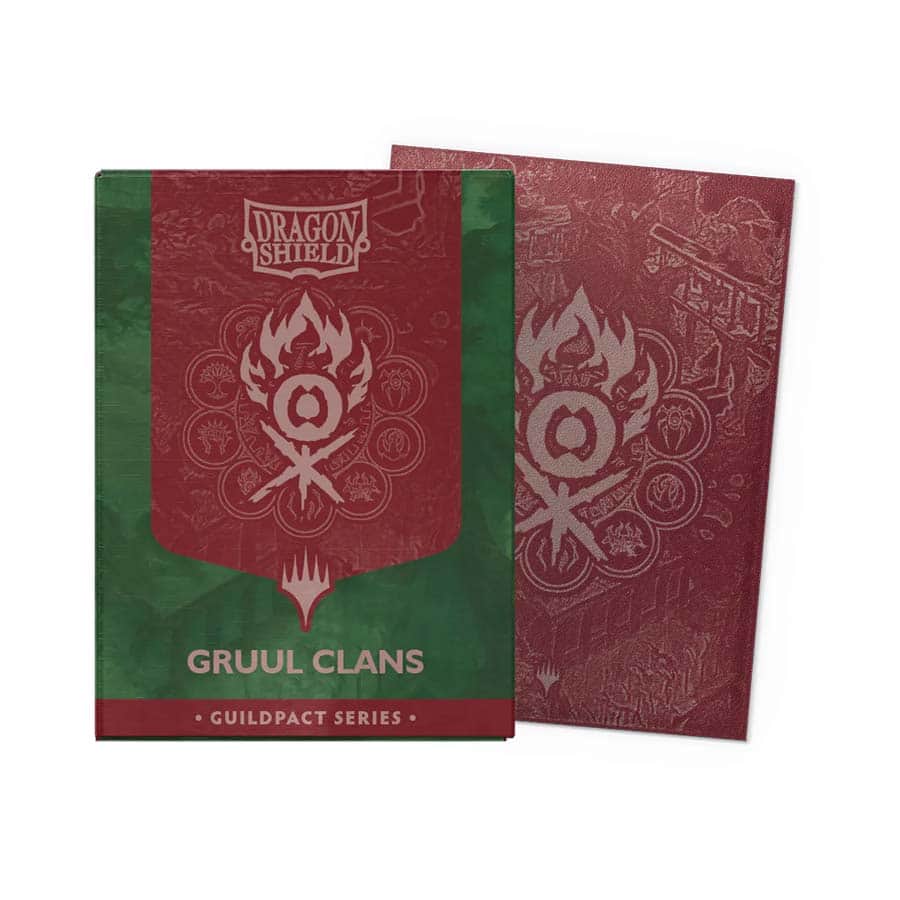 DRAGON SHIELD SLEEVES MATTE DUAL ART SLEEVES 100CT GUILD PACT - GRUUL CLANS