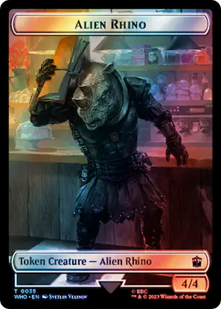Alien Rhino (TWHO-035) - Doctor Who Tokens Foil