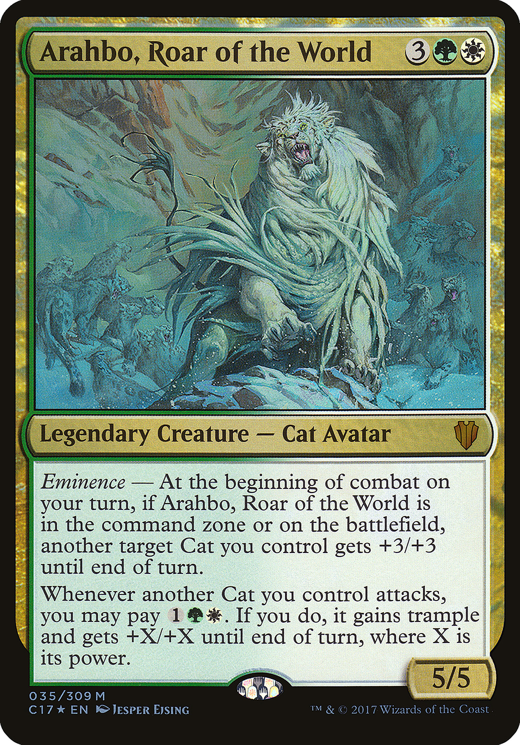Arahbo, Roar of the World (OVER-035) - Commander 2017 Oversized Foil