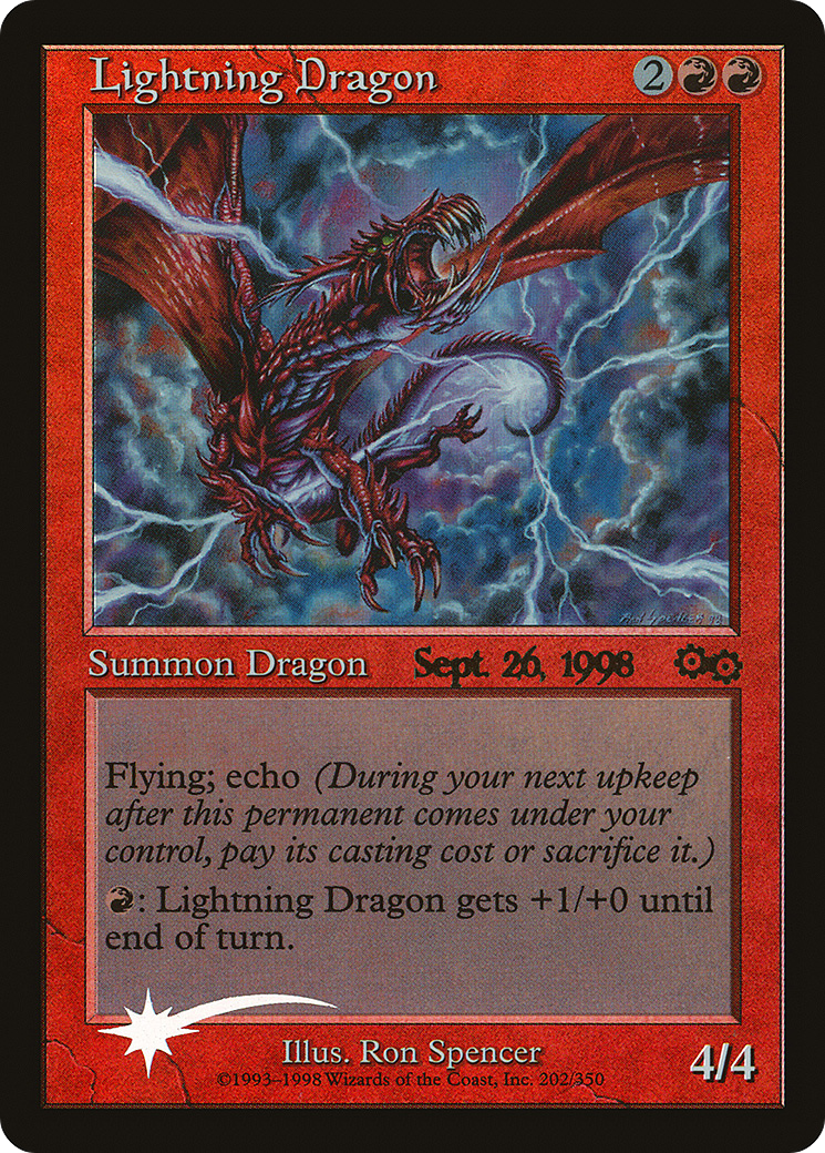Lightning Dragon (PRE-202) - Urza's Saga Promos Foil