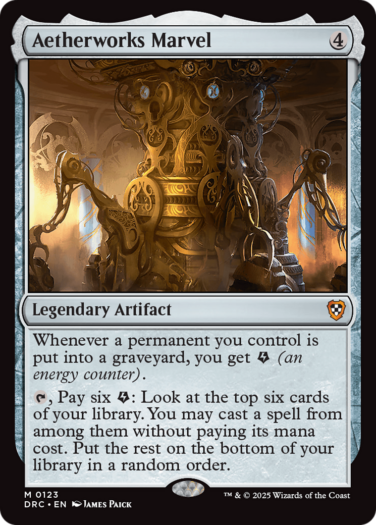 Aetherworks Marvel (DRC-123) - Commander: Aetherdrift Foil
