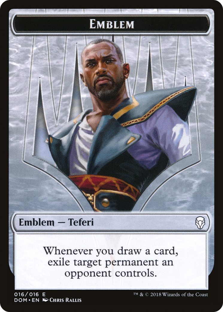 Teferi, Hero of Dominaria Emblem (DOM-016) - Dominaria Tokens