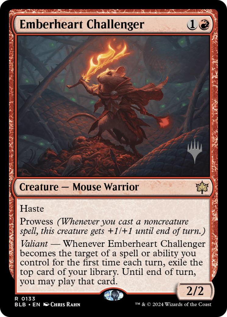 Emberheart Challenger (PPBLB-133P) - Bloomburrow Promos Foil