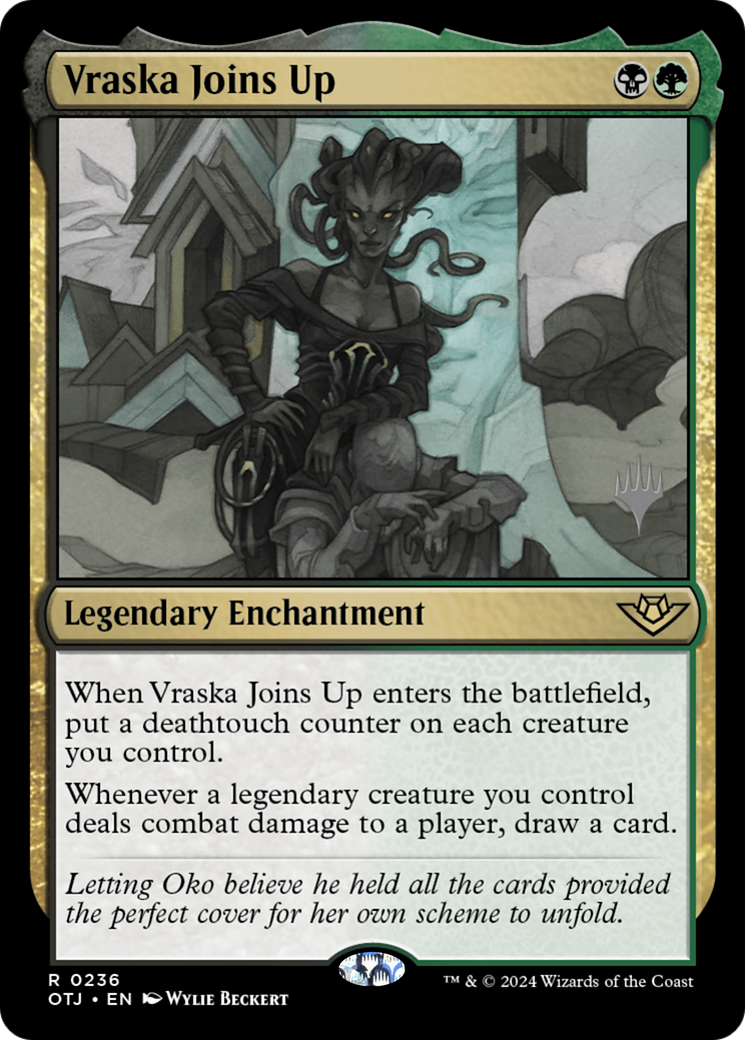 Vraska Joins Up (PPOTJ-236P) - Outlaws of Thunder Junction Promos