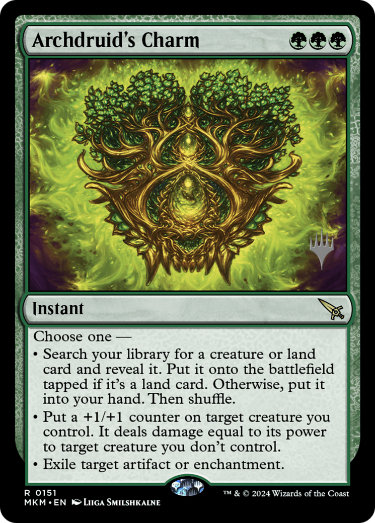 Archdruid's Charm (PPMKM-151P) - Murders at Karlov Manor Promos