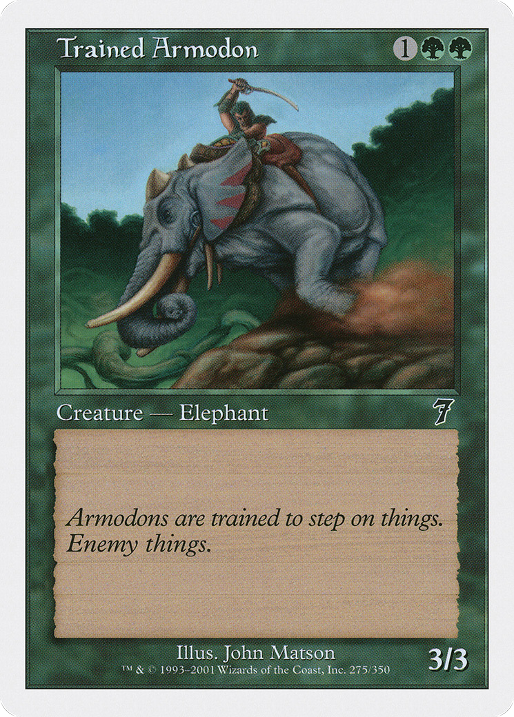 Trained Armodon (7ED-275) - Seventh Edition