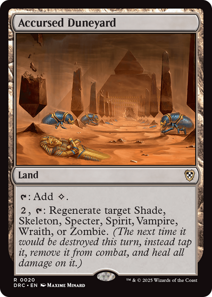 Accursed Duneyard (DRC-020) - Commander: Aetherdrift Foil