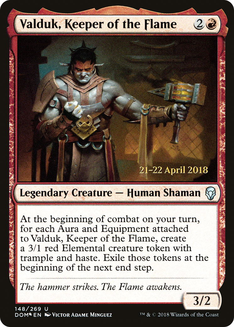 Valduk, Keeper of the Flame (PRE-148S) - Dominaria Promos Foil