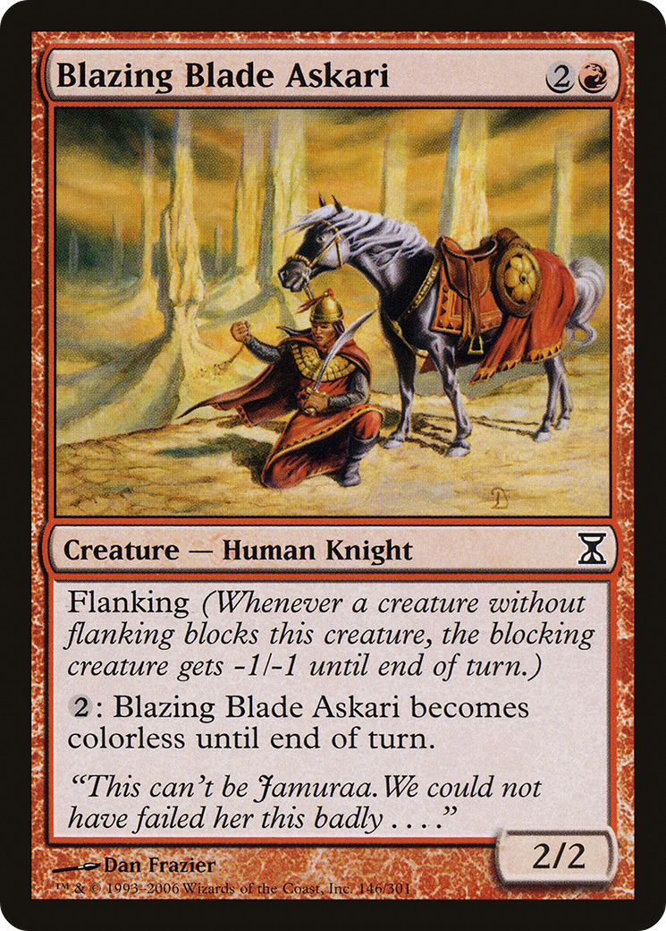 Blazing Blade Askari (TSP-146) - Time Spiral