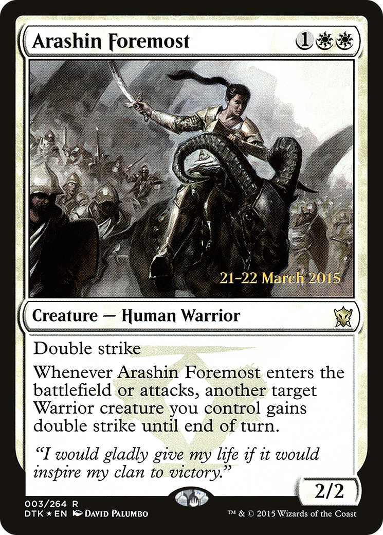 Arashin Foremost (PRE-03S) - Dragons of Tarkir Promos Foil