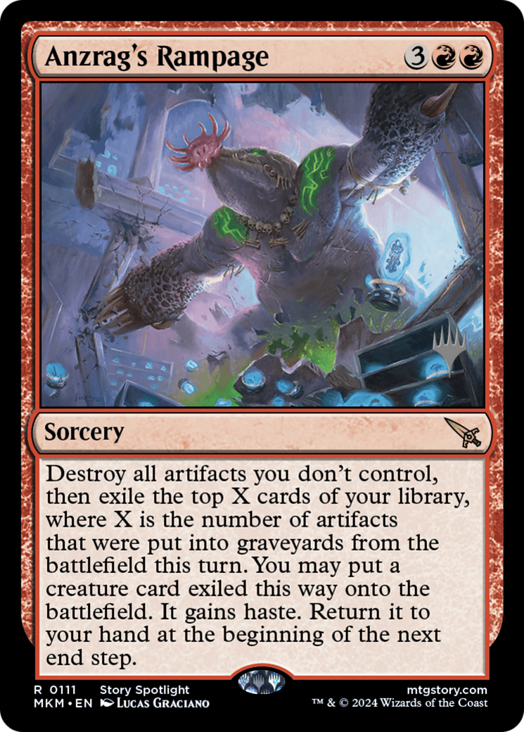 Anzrag's Rampage (PPMKM-111P) - Murders at Karlov Manor Promos Foil