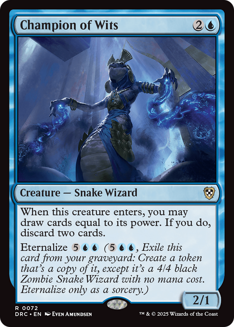 Champion of Wits (DRC-072) - Commander: Aetherdrift Foil