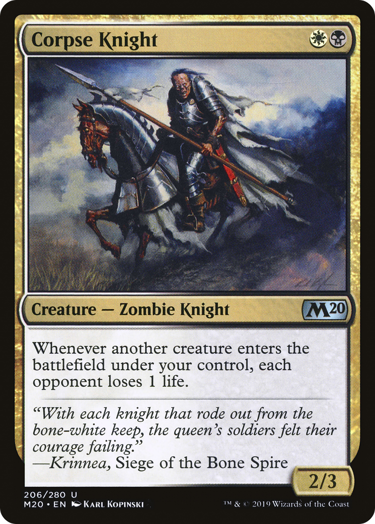 Corpse Knight (M20-206†) - Core Set 2020