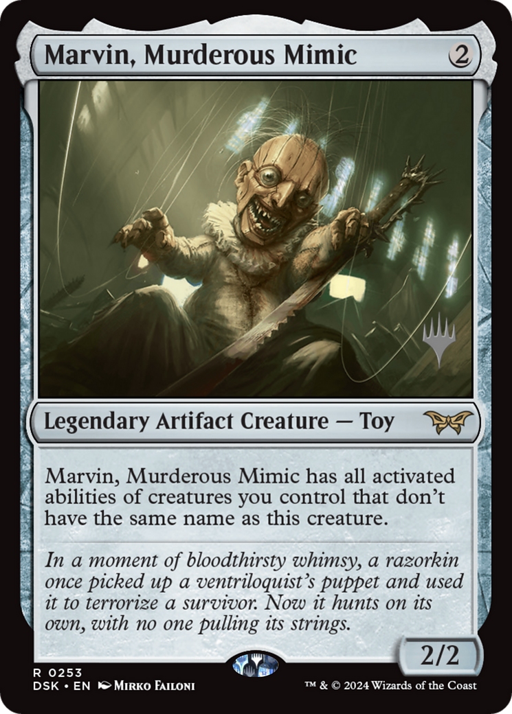 Marvin, Murderous Mimic (PPDSK-253P) - Duskmourn: House of Horror Promos