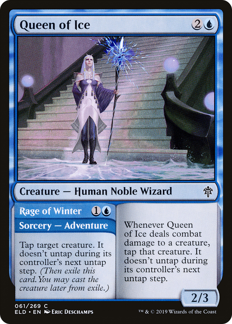 Queen of Ice // Rage of Winter (ELD-061) - Throne of Eldraine Foil