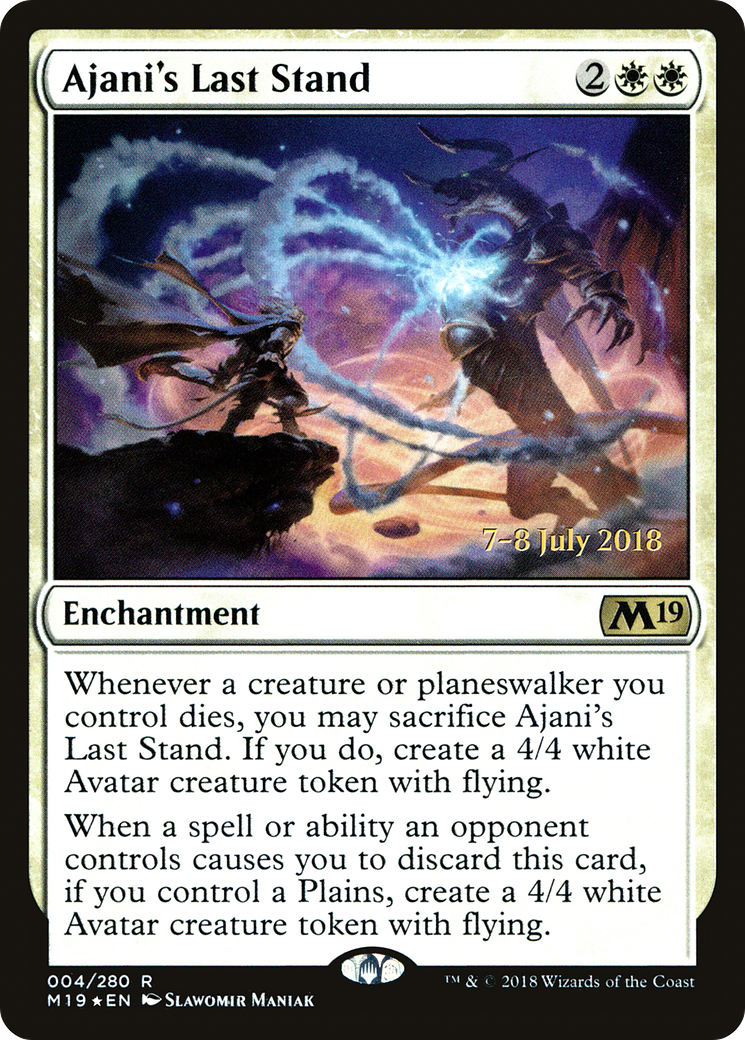 Ajani's Last Stand (PRE-04S) - Core Set 2019 Promos Foil