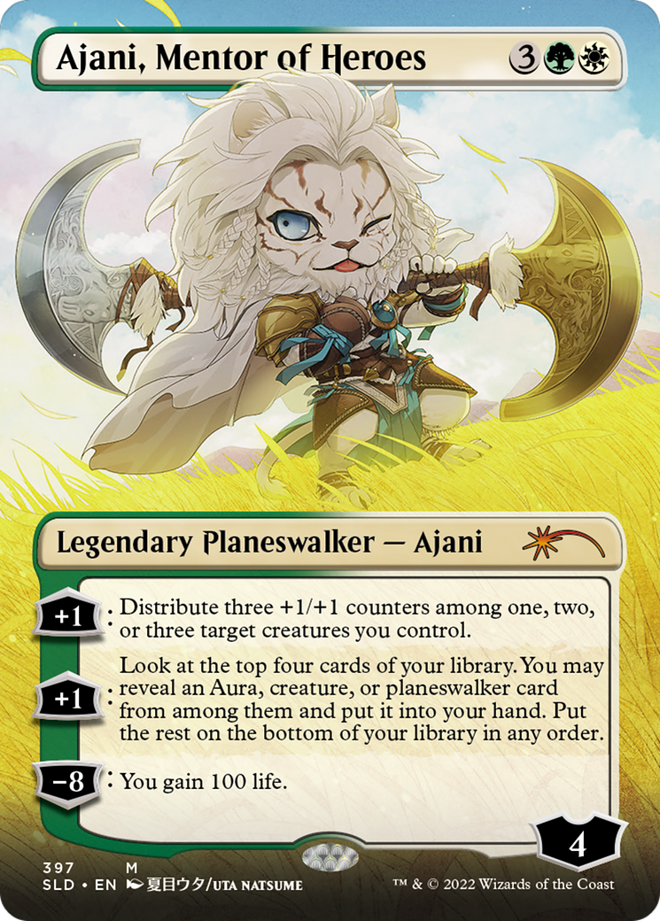 Ajani, Mentor of Heroes (SLD-397) - Secret Lair Drop (Borderless)