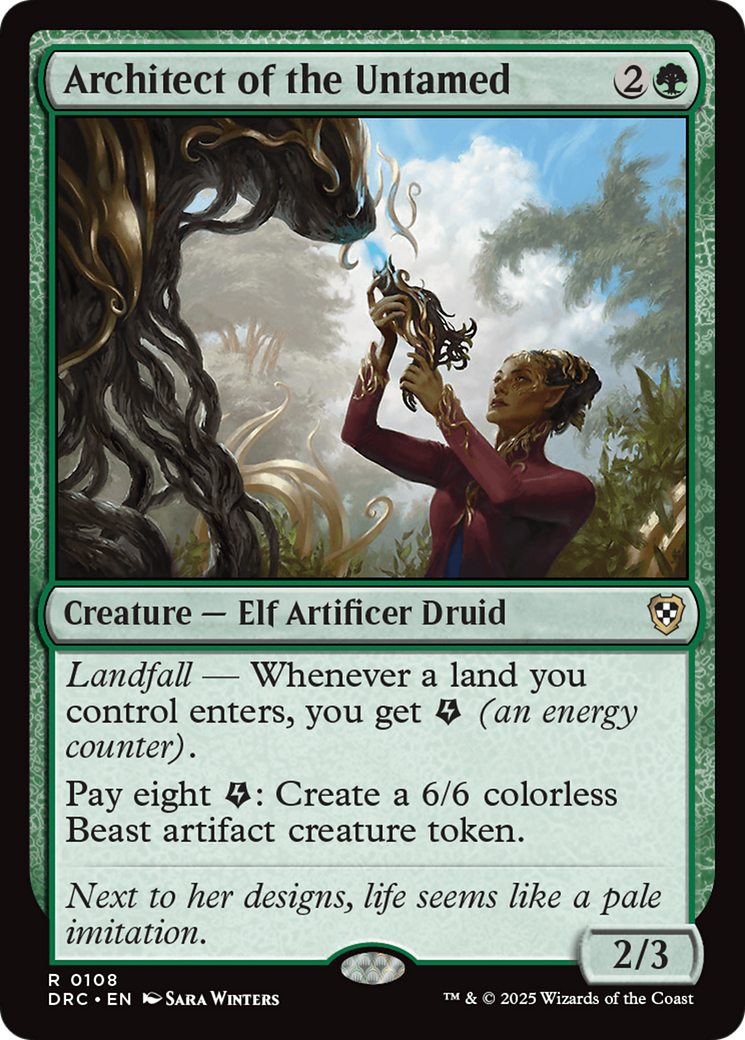 Architect of the Untamed (DRC-108) - Commander: Aetherdrift Foil
