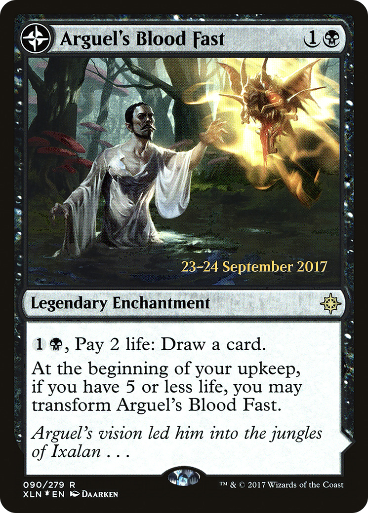 Arguel's Blood Fast // Temple of Aclazotz (PRE-90S) - Ixalan Promos: (compasslanddfc) Foil