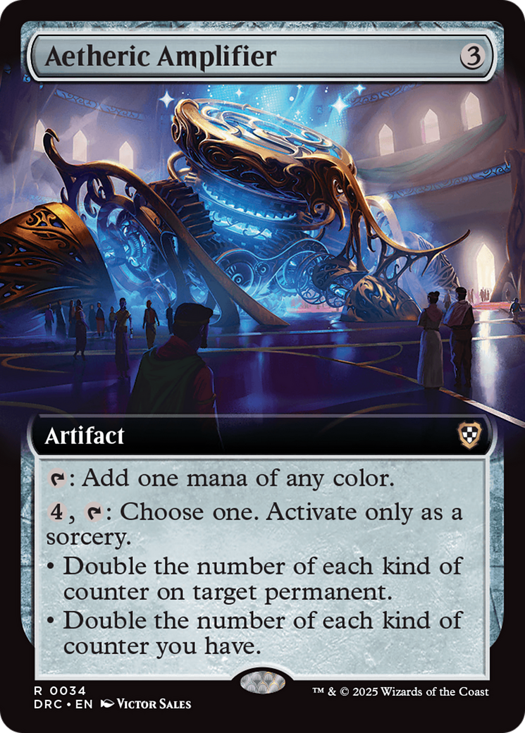 Aetheric Amplifier (DRC-034) - Commander: Aetherdrift: (Extended Art) Foil