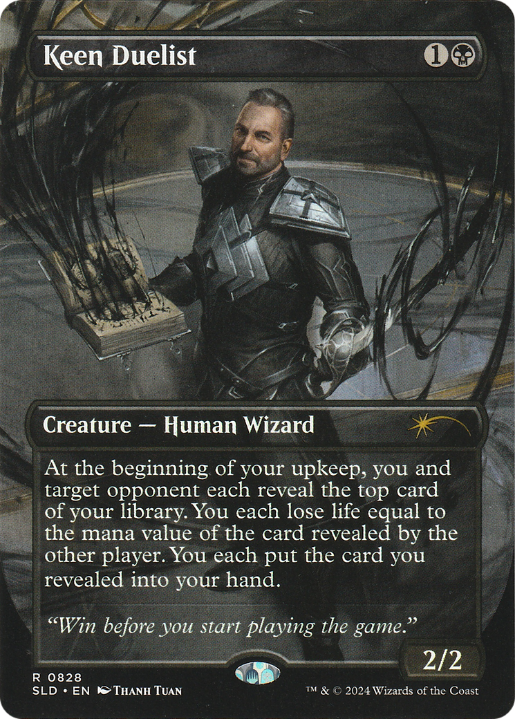 Keen Duelist (SLD-828) - Secret Lair Drop (Borderless) Foil