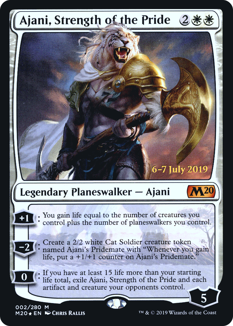 Ajani, Strength of the Pride (PRE-02S) - Core Set 2020 Promos Foil