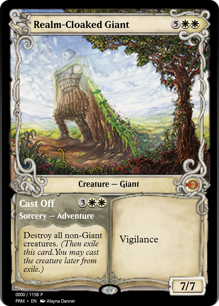 Realm-Cloaked Giant // Cast Off (PRM-78798) - Magic Online Promos