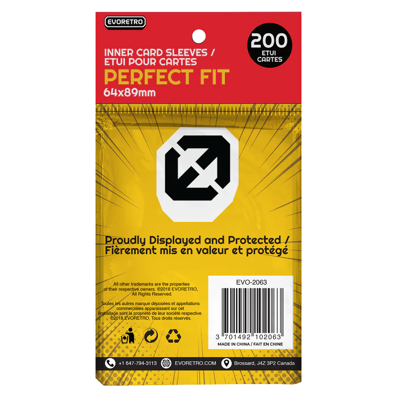 EVORETRO Perfect Fit Sleeves Inner Card Protector 200ct