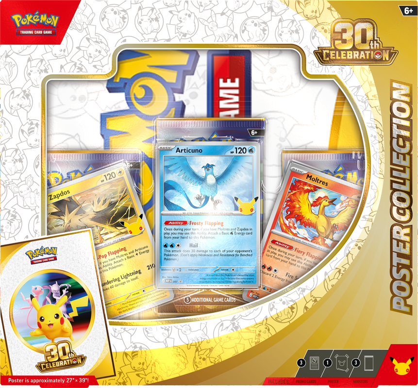 POKEMON 30TH CELEBRATION POSTER COLLECTION - PRE-ORDER - SEPTEMBER 16, 2026